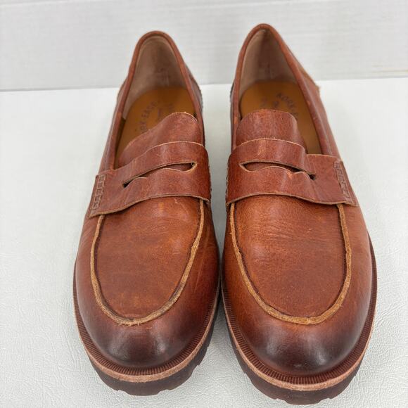 Kork Ease Carlisle Penny Loafer Womens Size 9 Brown Leather Low Heel Comfort - Picture 2 of 9